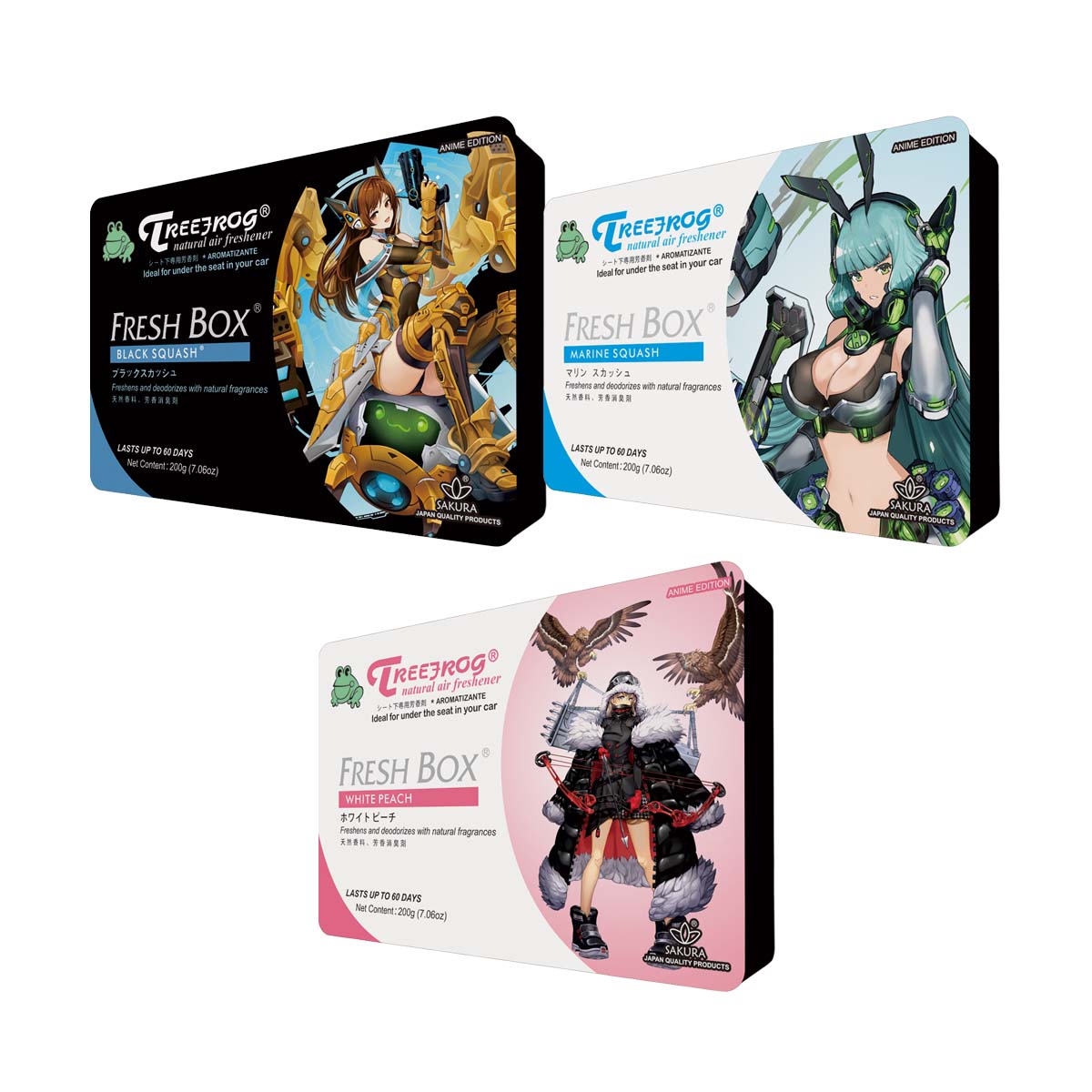 TreeFrog FRESH BOX MINI (aka Xtreme Fresh Mini), Aroma De Calabaza Fresca JDM, 9 Paquetes
